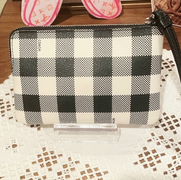 Coach Checkered Wristlet - Picture 3 of 16
